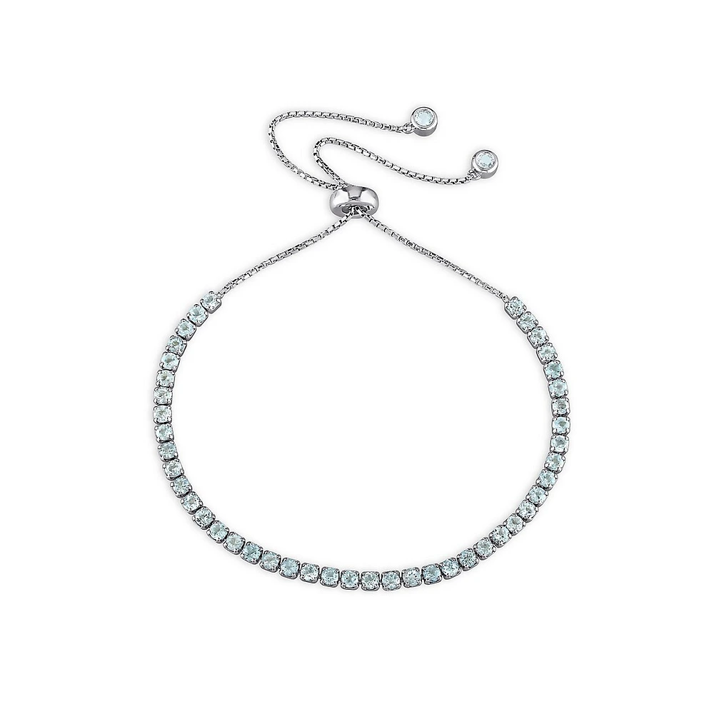 Bracelet lasso en argent sterling avec pendeloque