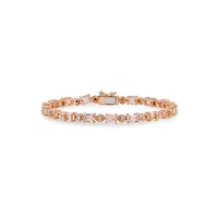 ​Rose Goldplated Sterling Silver & 0.02 CT. T.W. Diamond Tennis Bracelet