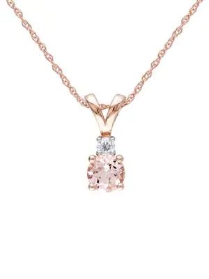 morganite solitaire necklace