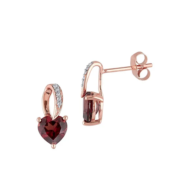 Everly 10K Rose Gold & 0.25 CT. T.W. Diamond Clover Heart Stud