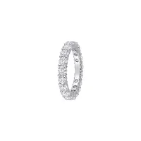 10K White Gold and Created Moissanite Eternity Ring