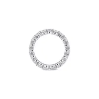 10K White Gold and Created Moissanite Eternity Ring