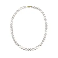14K Yellow Gold and 7-7.5MM Cultured Pearl Strand Necklace