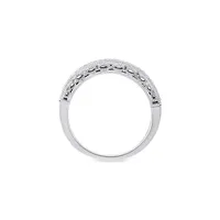10K White Gold & 0.1 CT.T.W. Diamond Band Ring
