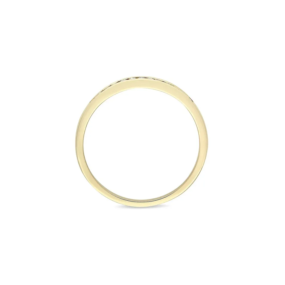 10K Yellow Gold & 0.12 CT.T.W. Diamond Ring