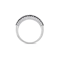 Sterling Silver & 0.2 CT. T.W. Black Diamond Band Ring