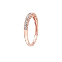 10K Rose Gold & 0.1 CT. T.W.Diamond Band Ring