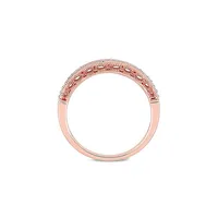 10K Rose Gold & 0.1 CT. T.W.Diamond Band Ring