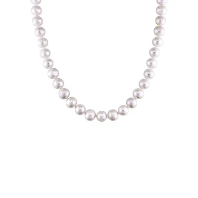 7.5-8mm Cultured Freshwater Pearl Strand Necklace With Sterling Silver Clasp