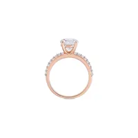 10K Rose Gold & 2.75 CT. T.W. Created White Sapphire Solitaire Ring