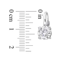 Boucles d'oreilles à solitaire en argent sterling à moissanite de poids diamant 3,5 ct PT