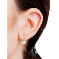 Boucles d'oreilles à solitaire en argent sterling à moissanite de poids diamant 3,5 ct PT