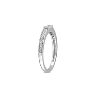 Sterling Silver & 0.37 CT. D.E.W Created Moissanite Anniversary Ring