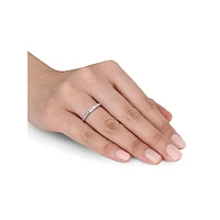 Sterling Silver & 0.37 CT. D.E.W Created Moissanite Anniversary Ring