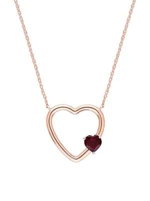 necklace with open heart pendant