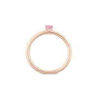 10K Rose Gold & 0.25 CT. T.G.W. Pink Sapphire Pear Solitaire Stackable Ring