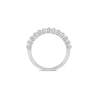Sterling Silver & Lab-Created White Sapphire Stacking Anniversary Band