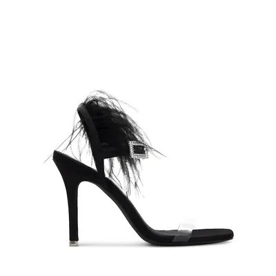 Ocean Drive Trinity Stiletto-Heel Feather Sandals