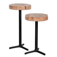 Live Edge 2-Piece Organic Martini Table Set