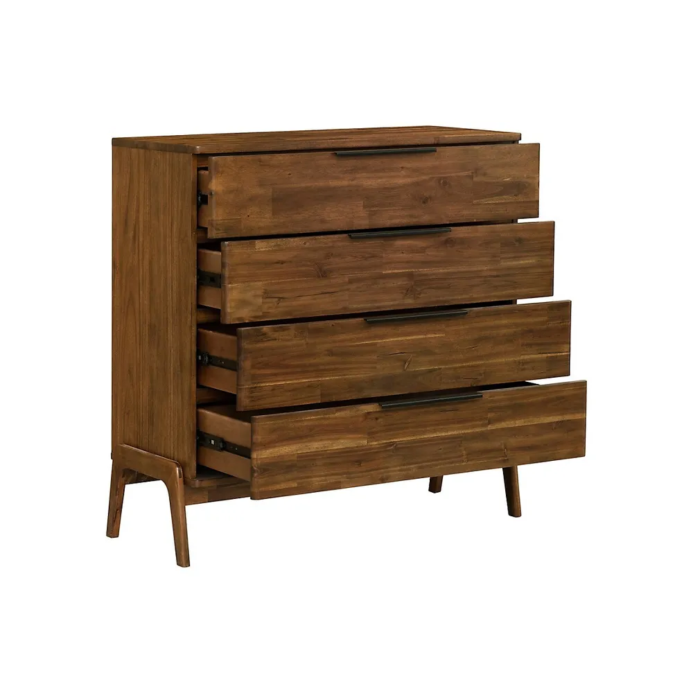 Remix 4-Drawer Acacia Wood Chest