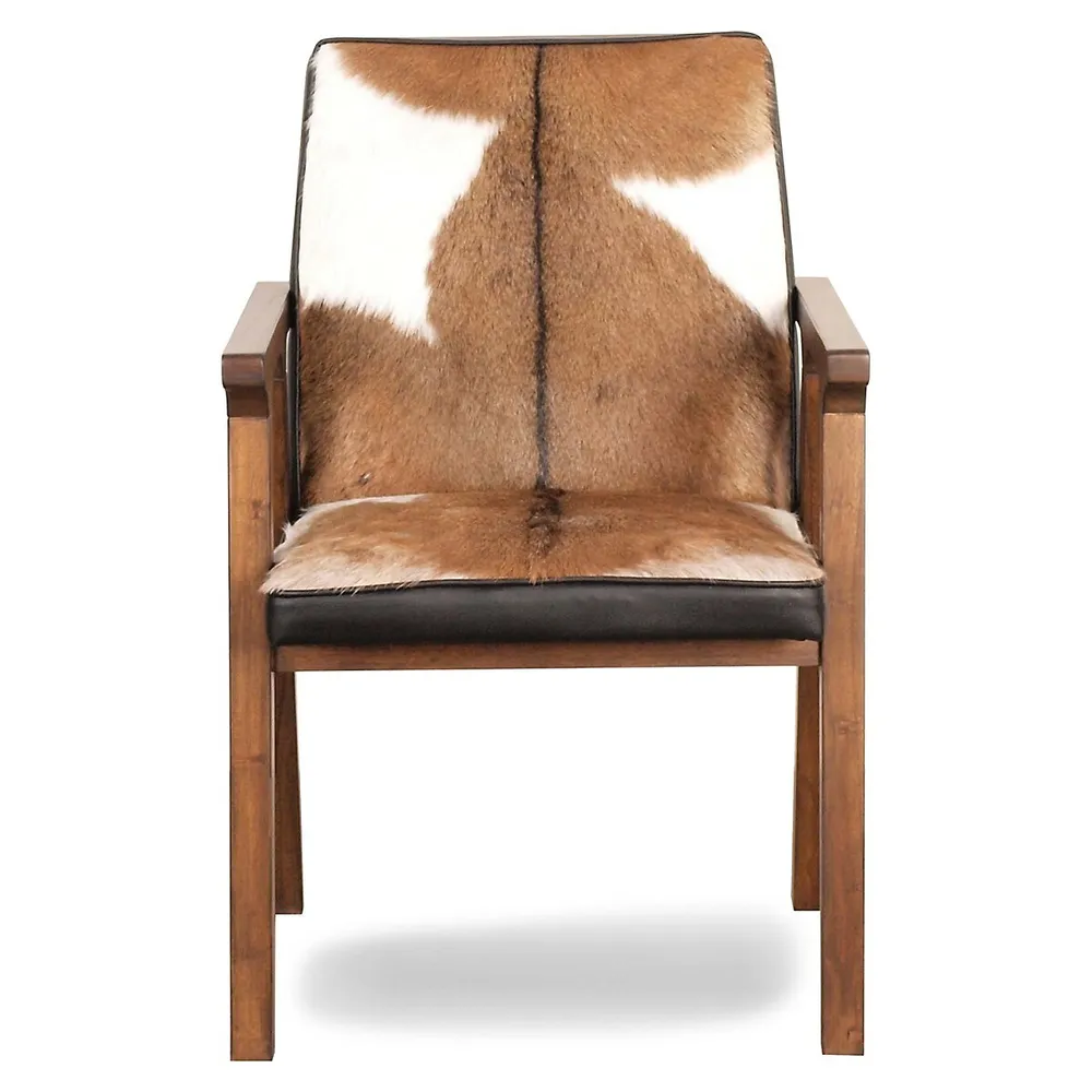 Coachella Rio Cool Leather, Goat Hair & Oakwood Armchair