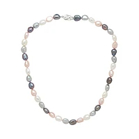 Collier de perles d'eau douce multicolores