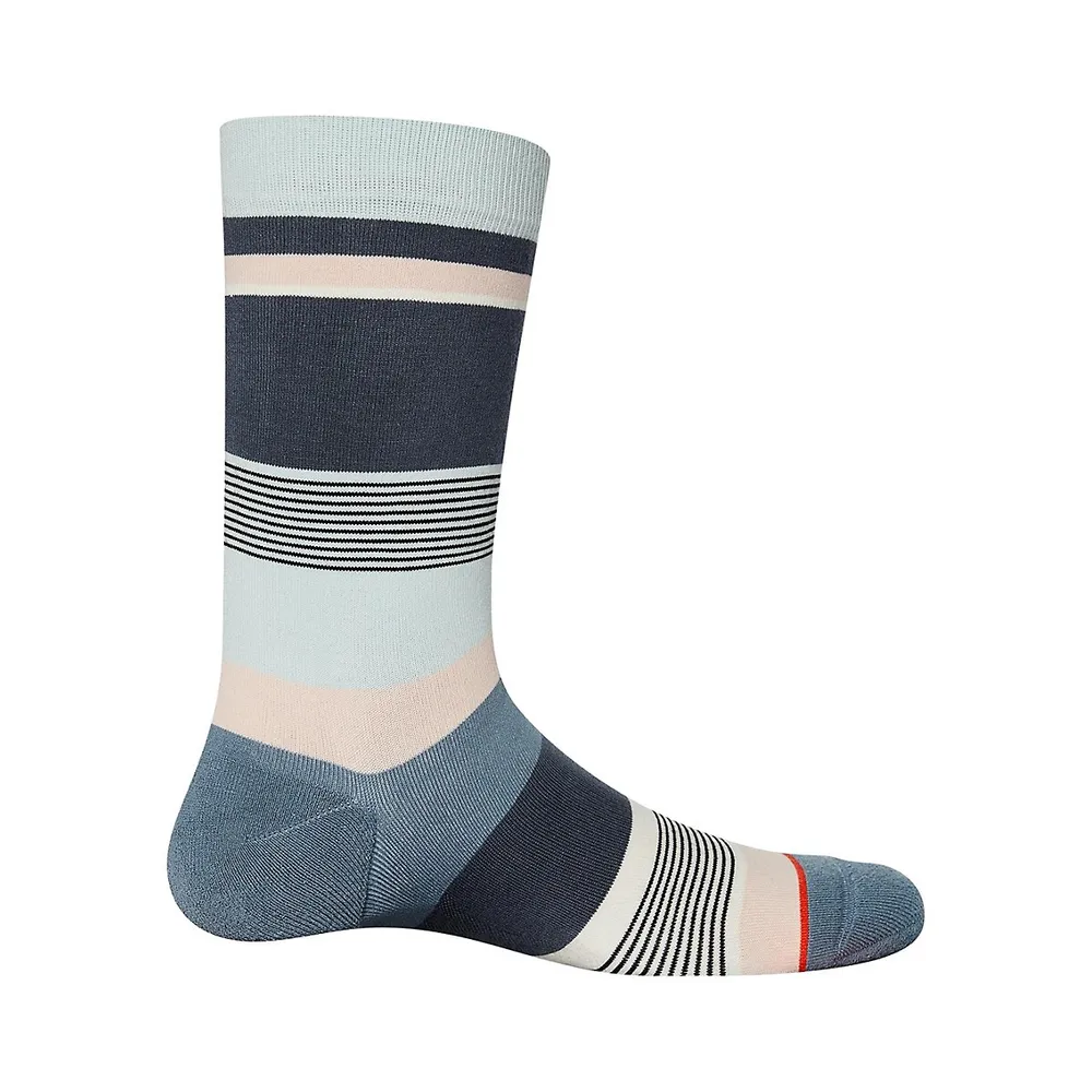 SAXX Underwear Whole Package Striped Crew Socks