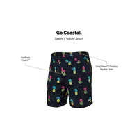 Go Coastal 2N1 Pineapple Flip Volley Swim Shorts