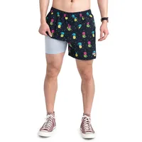 Go Coastal 2N1 Pineapple Flip Volley Swim Shorts