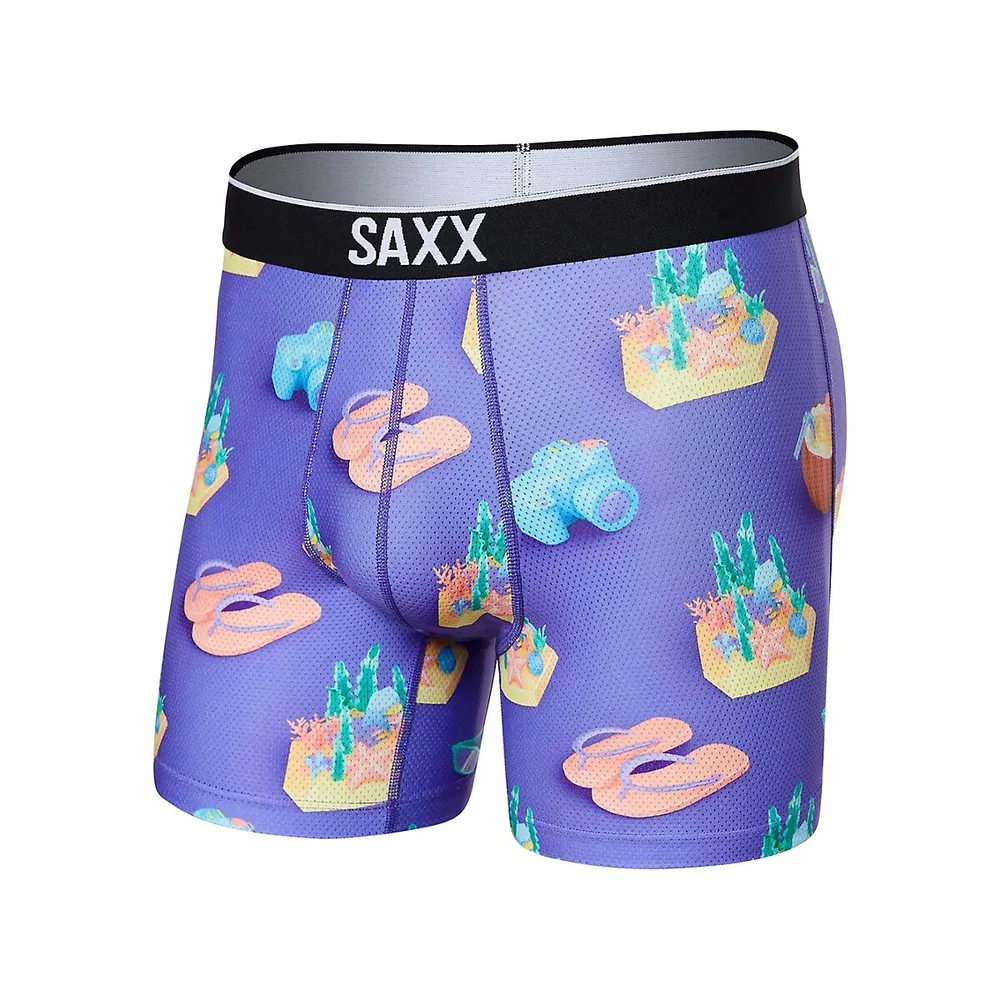 SAXX Underwear Volt Breathable Mesh Vacation Plans Boxer Briefs
