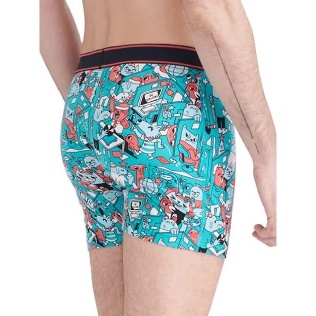 SAXX Underwear Ultra Super Soft Holiday Sweater-Print Boxer Briefs