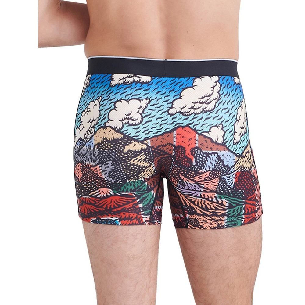 Volt Breathable Mesh Encanto Mesa-Print Boxer Briefs