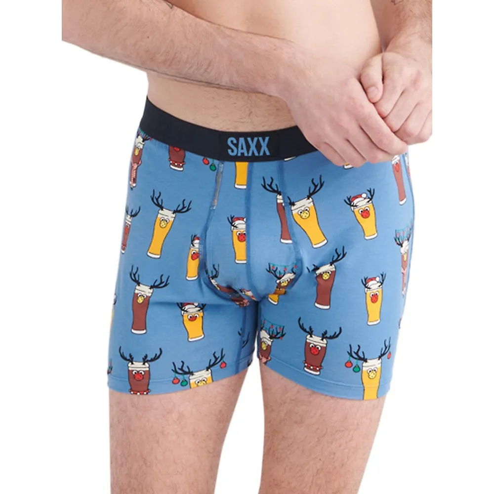 SAXX Underwear Men's Ultra Super Soft Boxer Brewdolph-Print Briefs