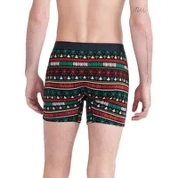 Ultra Super Soft Holiday Sweater-Print Relaxed-Fit Boxer Briefs