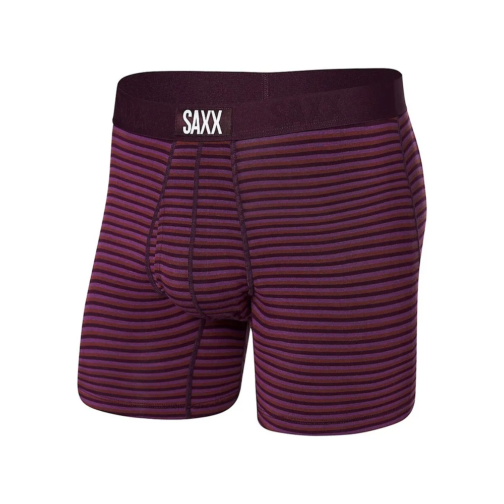 Ultra Super Soft Micro Stripe Relaxed-Fit Boxer Briefs