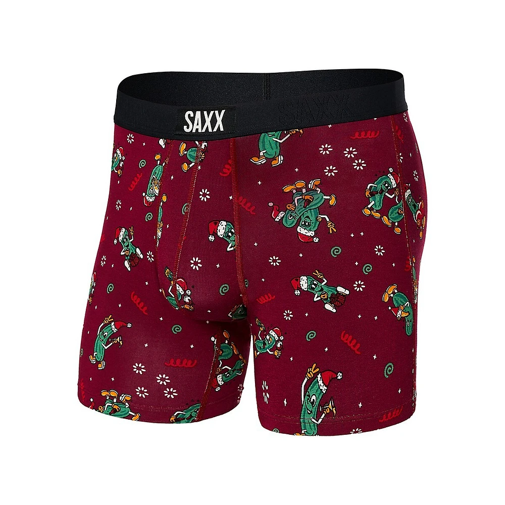 Vibe Super Soft Pickled-Print Slim-Fit Boxer Briefs