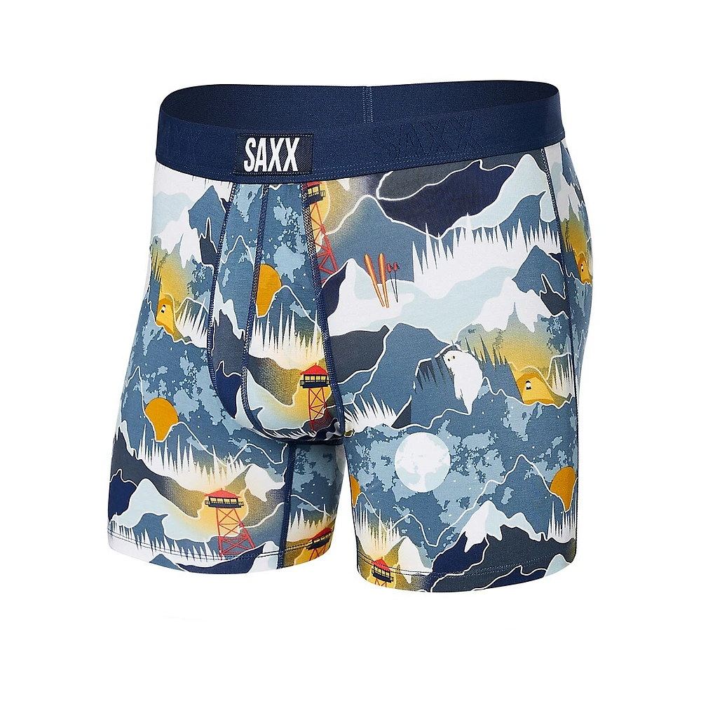 Vibe Super Soft Winter Skies-Print Slim-Fit Boxer Briefs