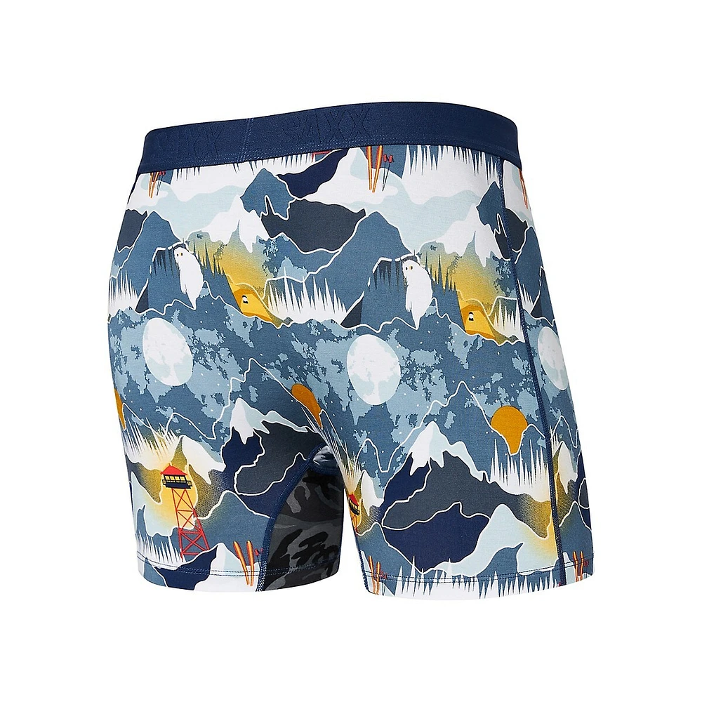 Vibe Super Soft Winter Skies-Print Slim-Fit Boxer Briefs