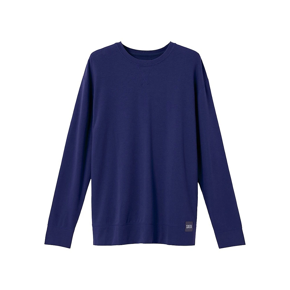 3SIX FIVE Long-Sleeve Crewneck Pyjama Top