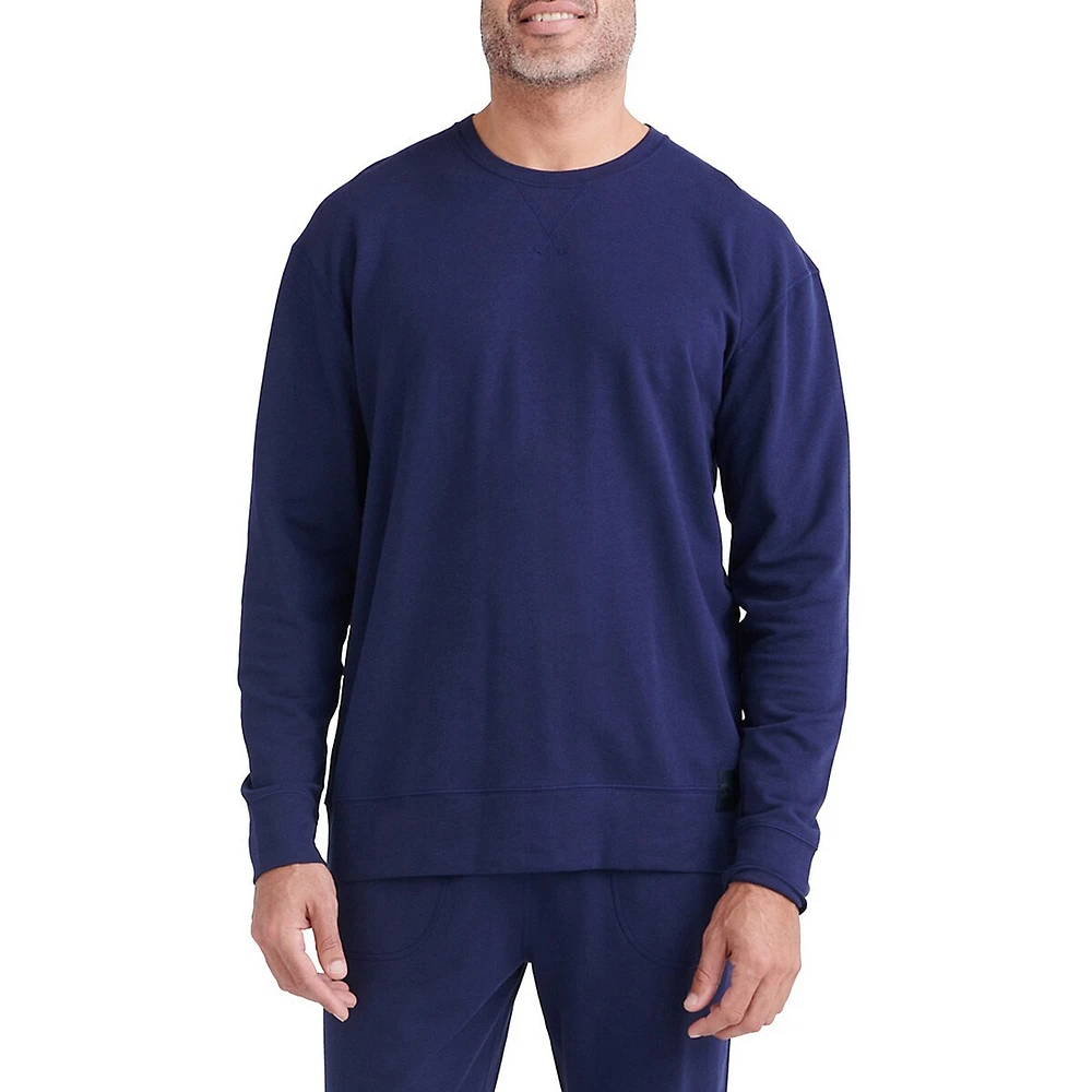 3SIX FIVE Long-Sleeve Crewneck Pyjama Top