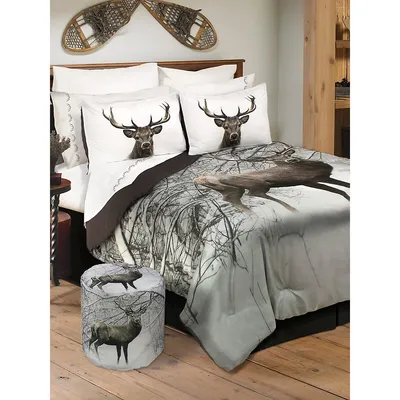 Deer Snow Forest 3-Piece Comforter Set