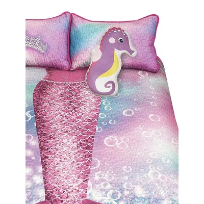 Kid's Mermaid 3-Piece Quilt Set