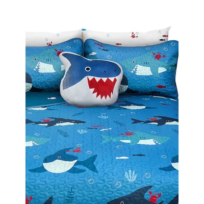 Kid's Shark 3-Piece Quilt Set