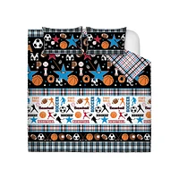 Kid's All Star Blue 3-Piece Quilt Set