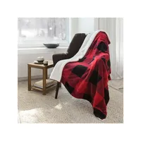 Winter Plaid Faux Fur Throw