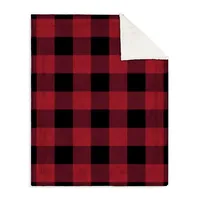 Winter Plaid Faux Fur Throw