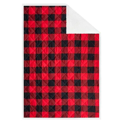 Plaid Oversized Quilted Throw