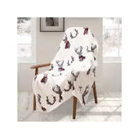 Scarf Deer Shield Knitted Throw