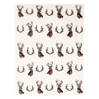 Scarf Deer Shield Knitted Throw