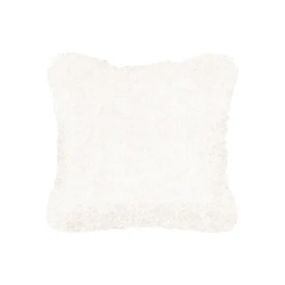 Frosted Faux Fur Eggshell Cushion
